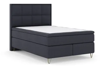 Select No 6 Komplett Sängpaket 140x200 Fast Memory/Pocket - Blå/Metall V-form - Möbler - Säng - Kontinentalsäng