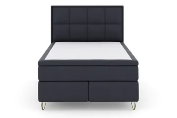 Select No 6 Komplett Sängpaket 140x200 Fast Memory/Pocket - Blå/Metall V-form - Möbler - Säng - Kontinentalsäng
