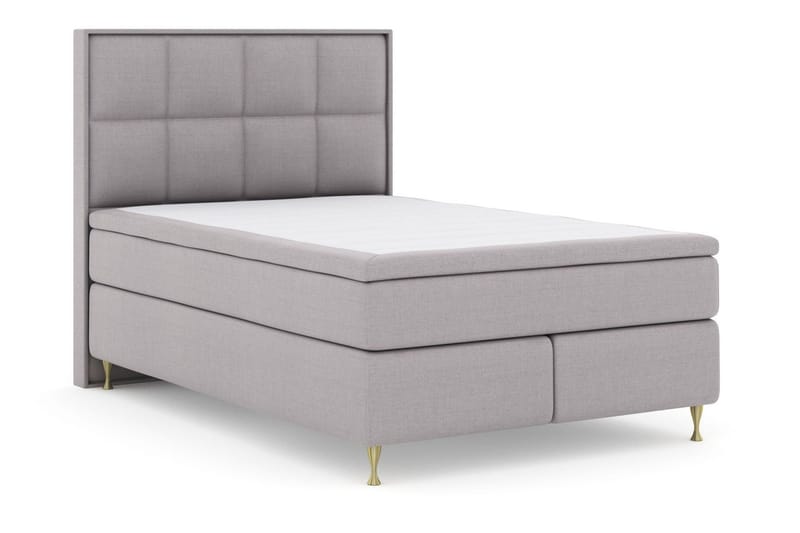 Select No 6 Komplett Sängpaket 140x200 F/M Memory/Pocket - Ljusgrå/Guld - Möbler - Säng - Kontinentalsäng