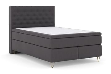 Select No 6 Komplett Sängpaket 140x200 F/M Memory/Pocket - Mörkgrå/Metall V-form - Möbler - Säng - Kontinentalsäng