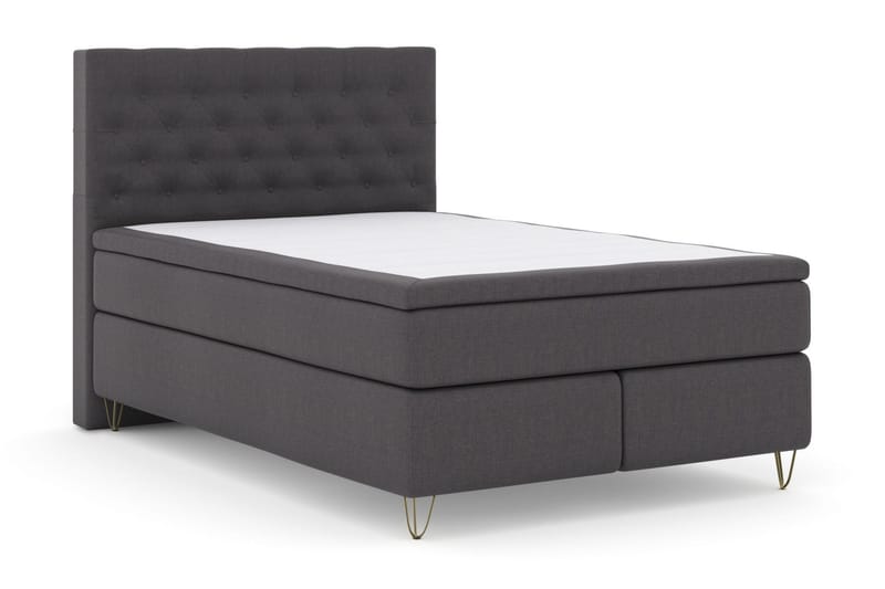 Select No 6 Komplett Sängpaket 140x200 F/M Memory/Pocket - Mörkgrå/Metall V-form - Möbler - Säng - Kontinentalsäng