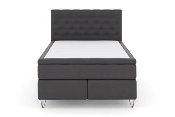 Select No 6 Komplett Sängpaket 140x200 F/M Memory/Pocket - Mörkgrå/Metall V-form - Möbler - Säng - Kontinentalsäng