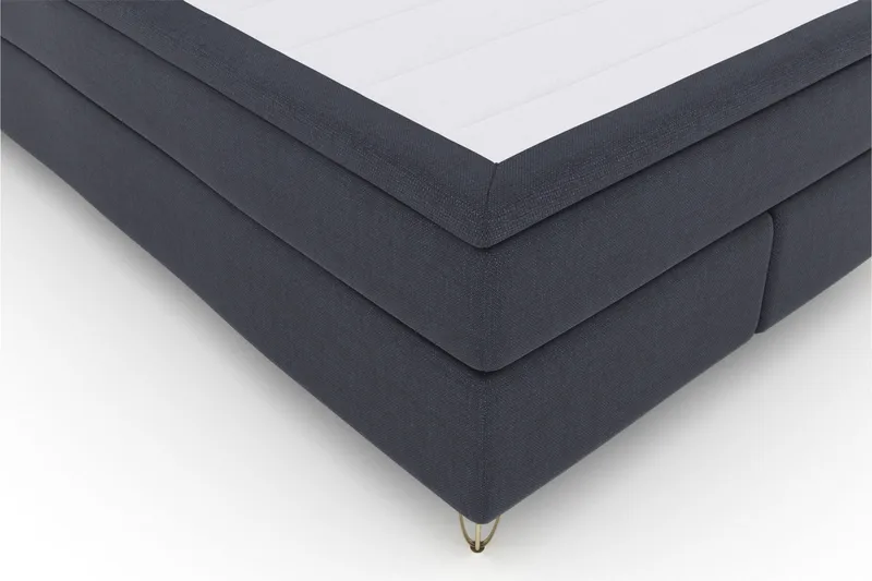 Select No 6 Komplett Sängpaket 160x200 Fast Latex/Memory - Blå/Metall V-form - Möbler - Säng - Kontinentalsäng