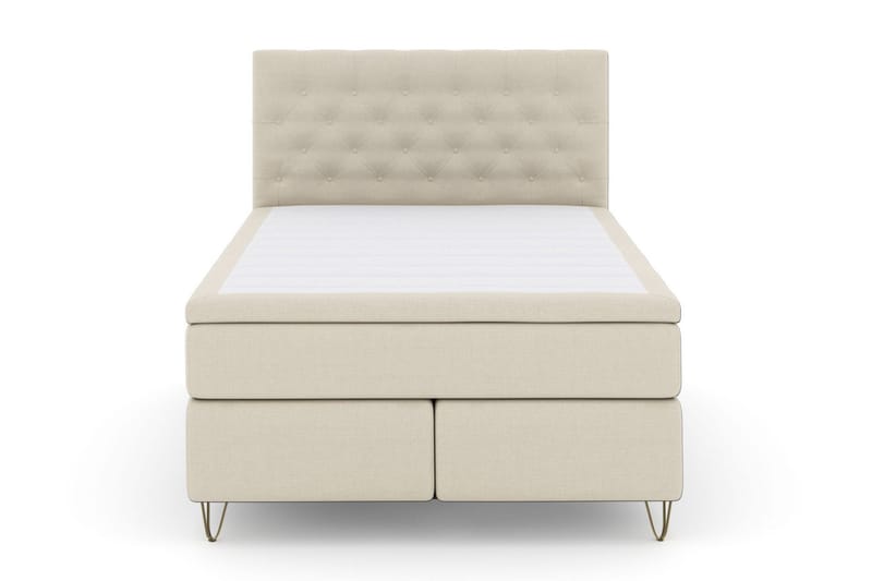 Select No 6 Komplett Sängpaket 160x200 Fast Watergel - Beige/Metall V-form - Möbler - Säng - Kontinentalsäng
