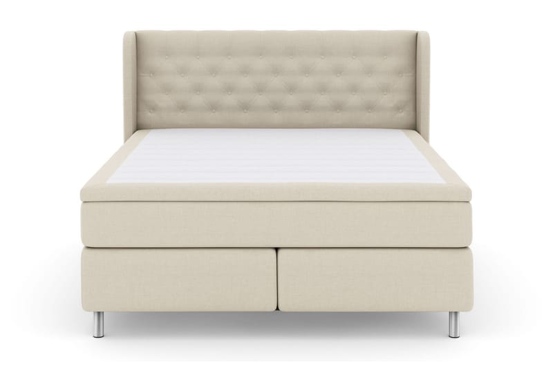 Select No 6 Komplett Sängpaket 210x210 Medium Watergel, Beige/Metall