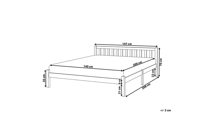 Shreyansh Sängram 140x200 cm - Blå - Möbler - Säng - Sängram & sängstomme