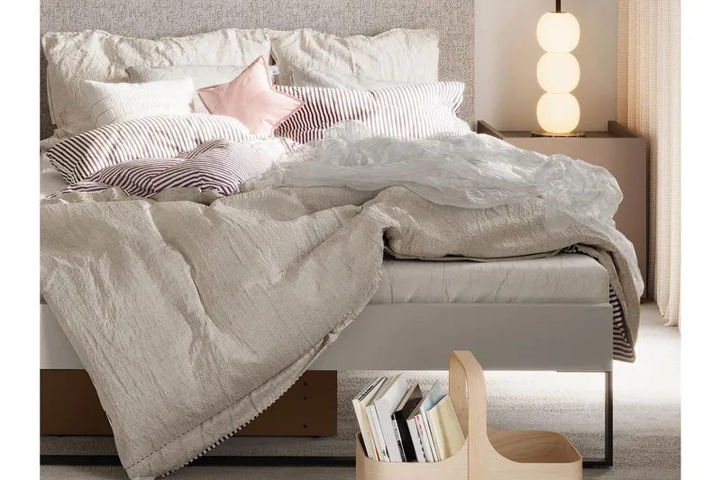 Sigmana Möbelset För Sovrum - Ljusgrå/Beige - Möbler - Säng - Möbelset för sovrum