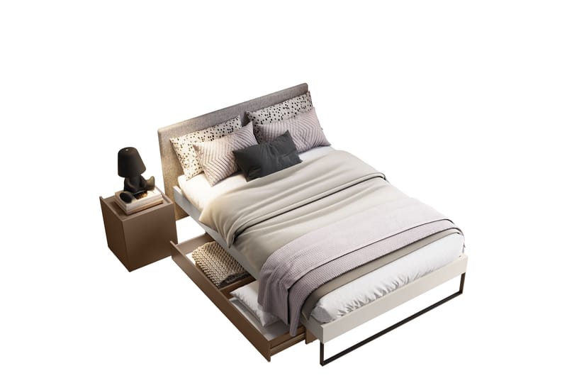 Sigmana Möbelset För Sovrum, Ljusgrå/Beige