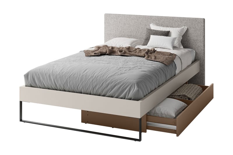 Sigmana Möbelset För Sovrum - Ljusgrå/Beige - Möbler - Säng - Möbelset för sovrum