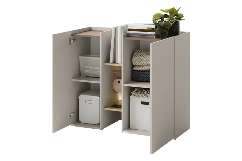 Sigmana Möbelset För Sovrum - Ljusgrå/Beige - Möbler - Säng - Möbelset för sovrum