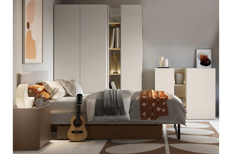 Sigmana Möbelset För Sovrum - Ljusgrå/Beige - Möbler - Säng - Möbelset för sovrum