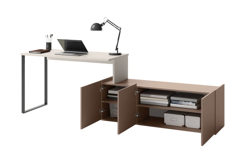 Sigmana Möbelset För Sovrum - Ljusgrå/Brun/Beige - Möbler - Säng - Möbelset för sovrum