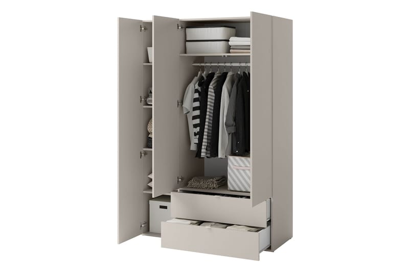 Sigmana Möbelset För Sovrum - Ljusgrå/Brun/Beige - Möbler - Säng - Möbelset för sovrum