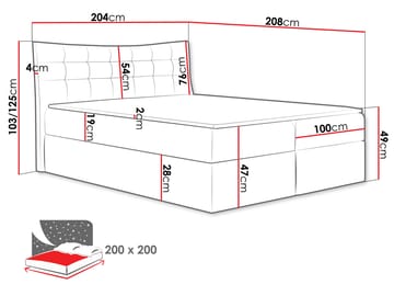Sirel Sängpaket Kontinentalsäng 200x200 cm - beige - Möbler - Säng - Kontinentalsäng