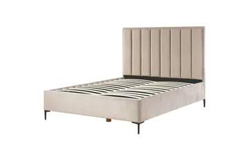 Sovrumsset Sezanne Beige/grå/svart, 160x200 cm, Sammet - Beige/grå/svart, 160x200 cm, Sammet - Möbler - Säng - Möbelset för sovrum