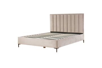 Sovrumsset Sezanne Beige/grå/svart, 180x200 cm, Sammet - Beige/grå/svart, 180x200 cm, Sammet - Möbler - Säng - Möbelset för sovrum