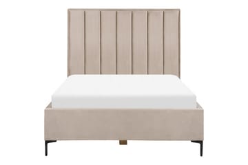 Sovrumsset Sezanne Grå/Beige/Svart, 140x200 cm, Sammet - Grå/Beige/Svart, 140x200 cm, Sammet - Möbler - Säng - Möbelset för sovrum