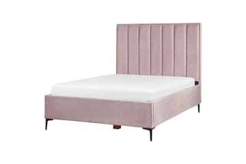 Sovrumsset Sezanne Rosa/Svart, 140x200 cm, Sammet - Rosa/Svart, 140x200 cm, Sammet - Möbler - Säng - Möbelset för sovrum