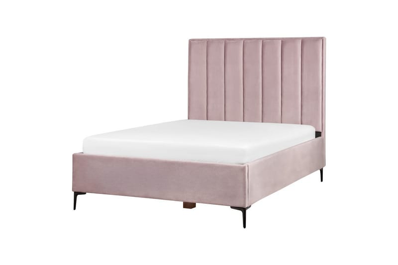 Sovrumsset Sezanne Rosa/Svart, 140x200 cm, Sammet - Rosa/Svart, 140x200 cm, Sammet - Möbler - Säng - Möbelset för sovrum
