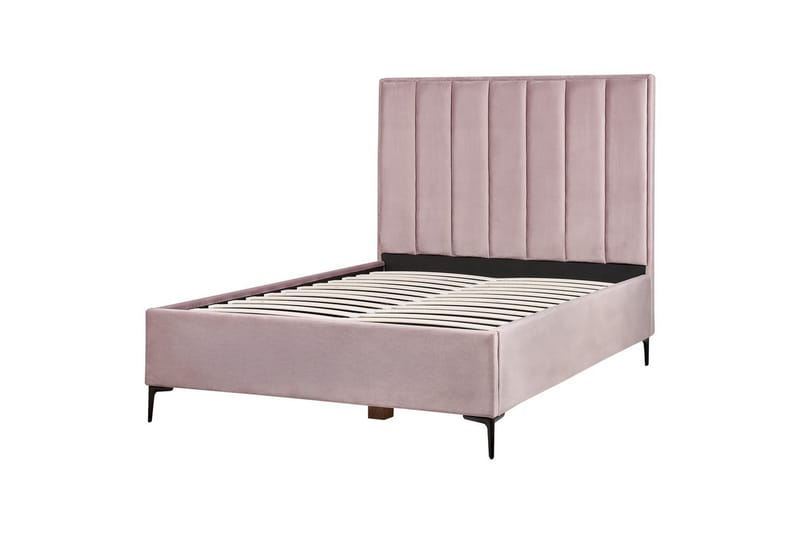 Sovrumsset Sezanne Rosa/Svart, 140x200 cm, Sammet - Rosa/Svart, 140x200 cm, Sammet - Möbler - Säng - Möbelset för sovrum