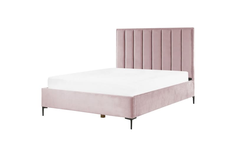 Sovrumsset Sezanne Rosa/Svart, 160x200 cm, Sammet - Rosa/Svart, 160x200 cm, Sammet - Möbler - Säng - Möbelset för sovrum
