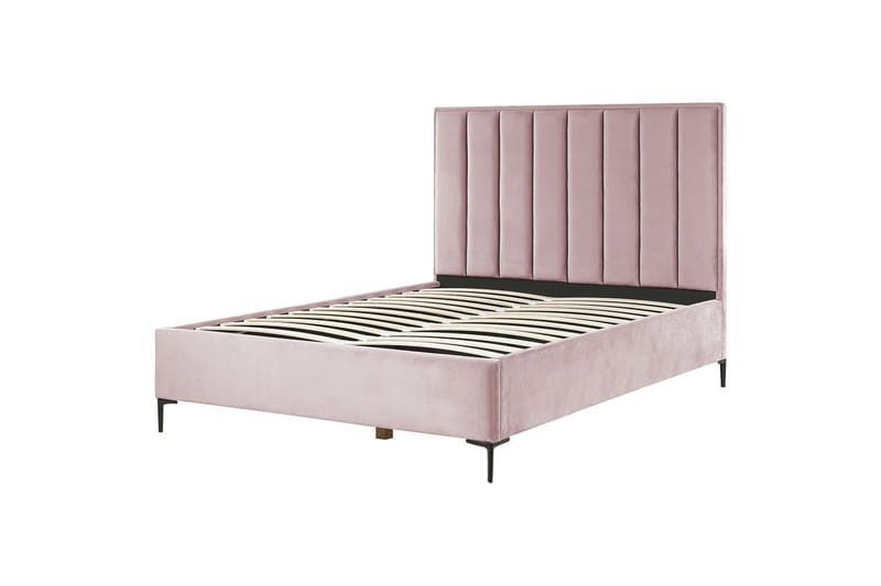 Sovrumsset Sezanne Rosa/Svart, 160x200 cm, Sammet - Rosa/Svart, 160x200 cm, Sammet - Möbler - Säng - Möbelset för sovrum