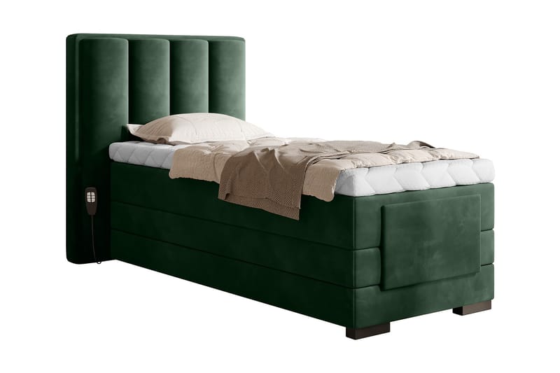 Ställbar Kontinentalsäng Masayuki 90x200 cm - Grön - Ställbar säng