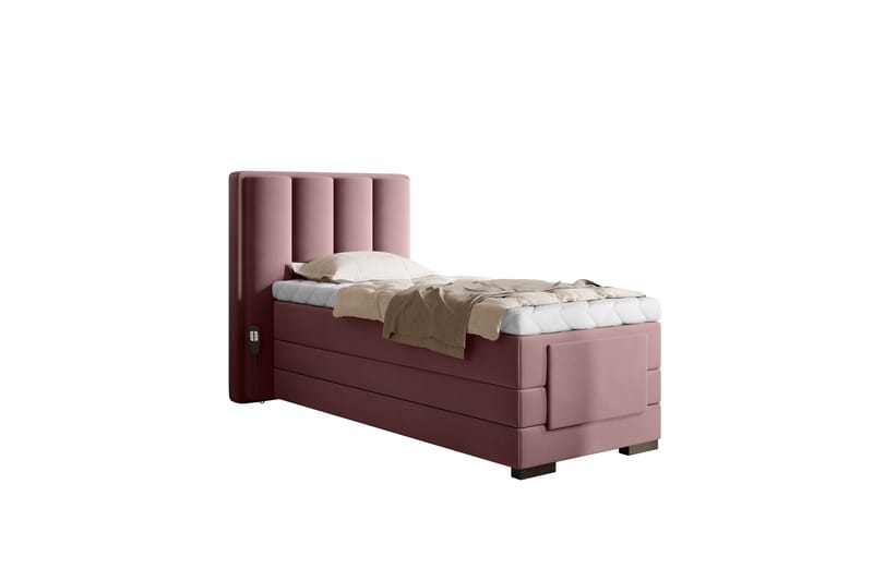 Ställbar Kontinentalsäng Masayuki 90x200 cm - Rosa - Ställbar säng