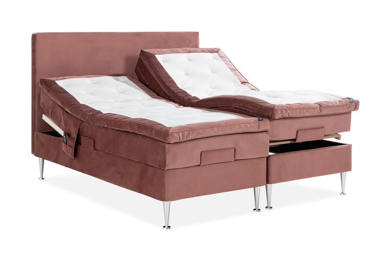 Ställbar SAFIR Velour Rosa 180x200 Ställbar -   - Ställbar säng