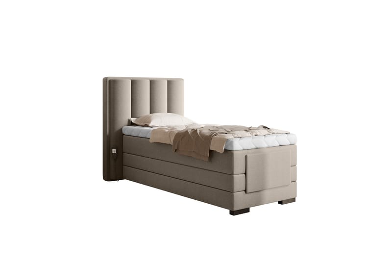 Banti Ställbar Kontinentalsäng 90x200 cm - Beige - Möbler - Säng - Ställbar säng