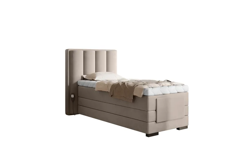 Banti Ställbar Kontinentalsäng 90x200 cm - Beige - Möbler - Säng - Ställbar säng