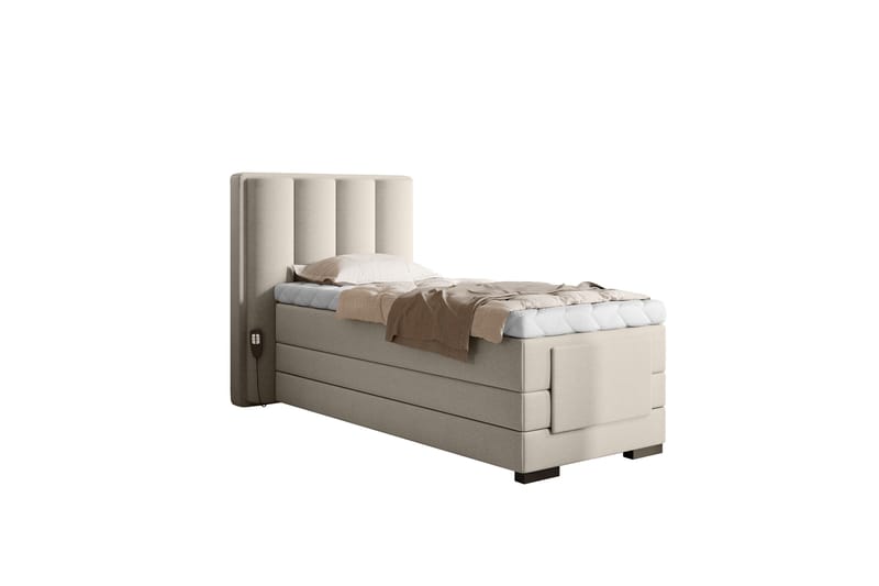 Banti Ställbar Kontinentalsäng 90x200 cm - Beige - Möbler - Säng - Ställbar säng