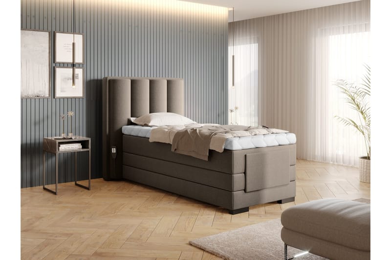 Banti Ställbar Kontinentalsäng 90x200 cm - Beige - Möbler - Säng - Ställbar säng