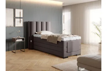 Banti Ställbar Kontinentalsäng 90x200 cm - Beige - Möbler - Säng - Ställbar säng