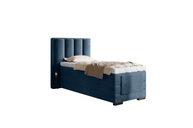 Banti Ställbar Kontinentalsäng 90x200 cm, Blå