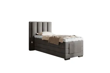 Banti Ställbar Kontinentalsäng 90x200 cm - Grå - Möbler - Säng - Ställbar säng