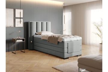 Banti Ställbar Kontinentalsäng 90x200 cm - Grå - Möbler - Säng - Ställbar säng