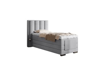 Banti Ställbar Kontinentalsäng 90x200 cm - Grå - Möbler - Säng - Ställbar säng