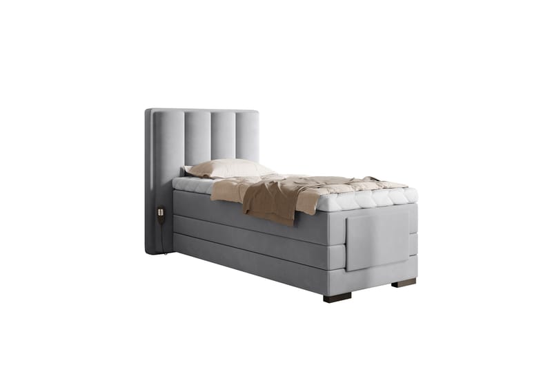 Banti Ställbar Kontinentalsäng 90x200 cm - Grå - Möbler - Säng - Ställbar säng