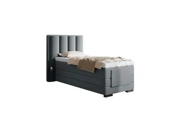 Banti Ställbar Kontinentalsäng 90x200 cm - Grå - Möbler - Säng - Ställbar säng