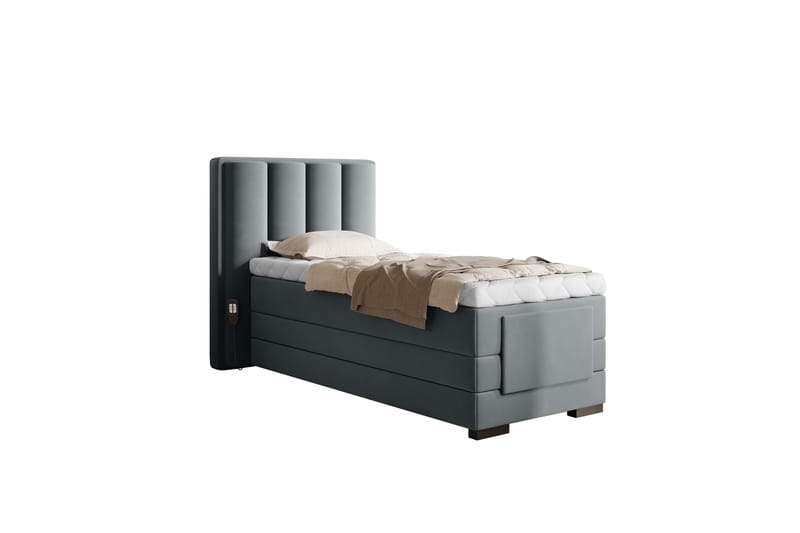 Banti Ställbar Kontinentalsäng 90x200 cm - Grå - Möbler - Säng - Ställbar säng