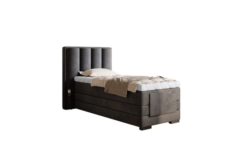 Banti Ställbar Kontinentalsäng 90x200 cm, Grå