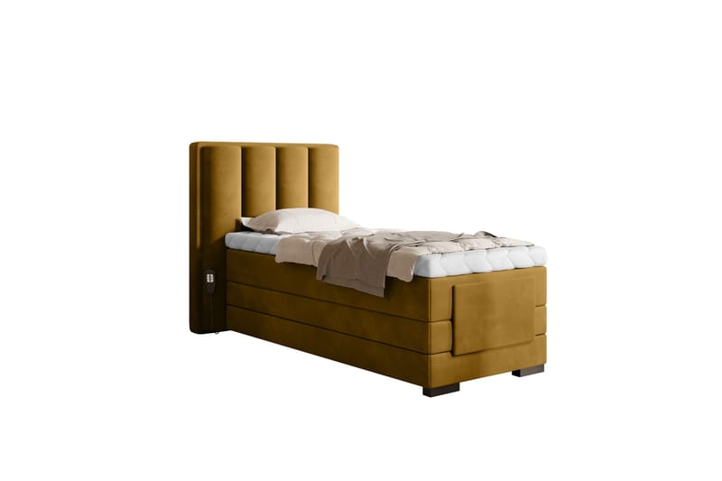Banti Ställbar Kontinentalsäng 90x200 cm - Gul - Möbler - Säng - Ställbar säng