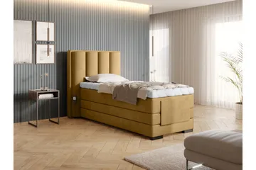 Banti Ställbar Kontinentalsäng 90x200 cm - Gul - Möbler - Säng - Ställbar säng