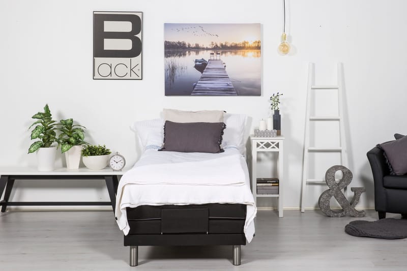 Detroit Ställbar Säng 90x200 cm Höj och sänkbar - Svart - Möbler - Säng - Ställbar säng