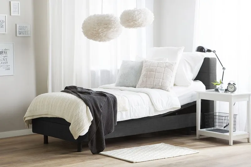 Kabbebo Säng Ställbar 80x200cm - Grå - Möbler - Säng - Ställbar säng