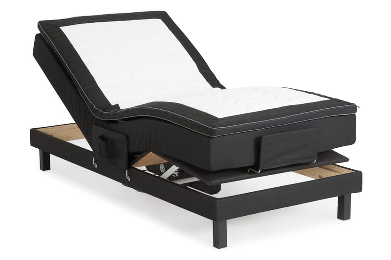 Royal Justerbar Kontinentalsäng 90x200 - Svart - Möbler - Säng - Ställbar säng
