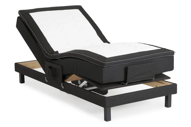Royal Justerbar Kontinentalsäng 90x200 - Svart - Möbler - Säng - Ställbar säng