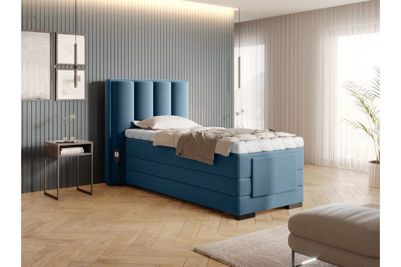 Ställbar Kontinentalsäng Masayuki 90x200 cm - Blå - Ställbar säng