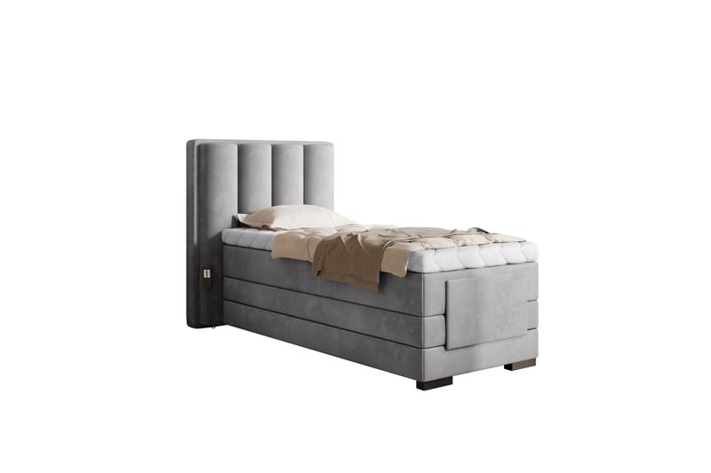 Ställbar Kontinentalsäng Masayuki 90x200 cm - Grå - Möbler - Säng - Ställbar säng